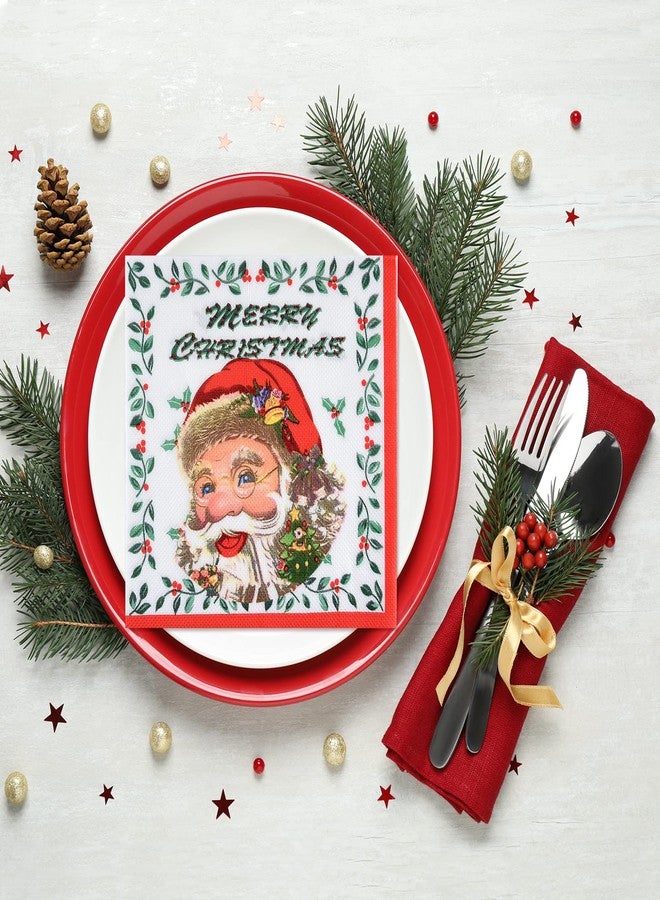 ASTARON 60 Pack Christmas Napkins 3 Designs, Disposable Paper Cocktail Napkins Bulk Christmas Decorative Napkins for Holiday Dinner Christmas Party Supplies - Image 5